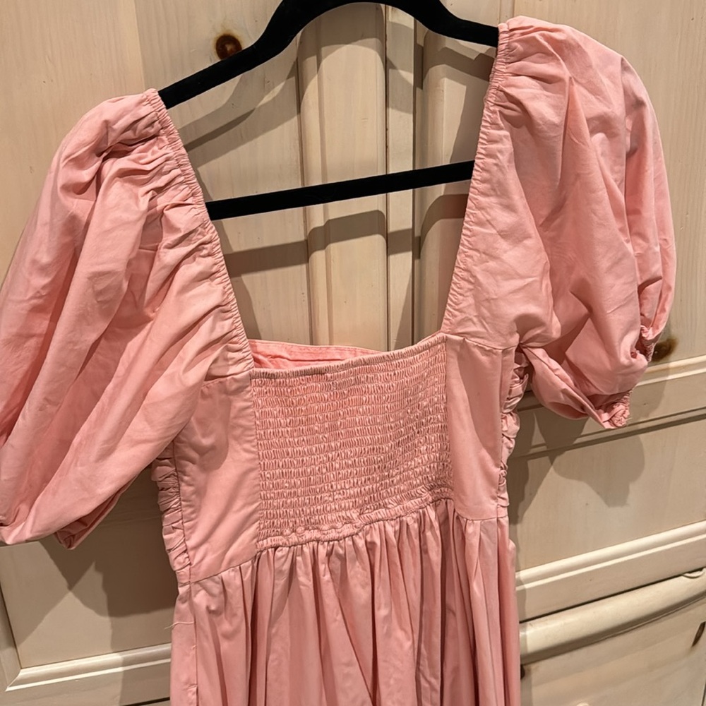 Abercrombie & Fitch Pink Maxi Dress with Puff Sleeves - Picture 5 of 8